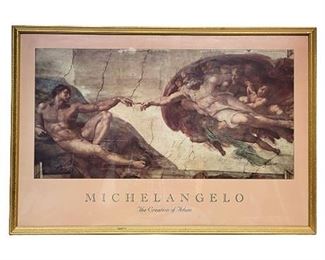 Michelangelo "The Creation of Adam" Poster
