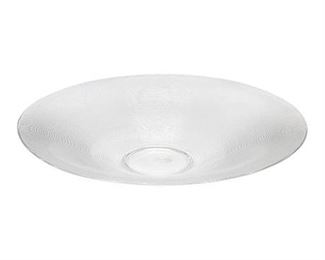 Large Salute! Italia Ridded Glass Centerpiece Bowl