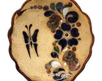 Vintage Tonala Mexican Pottery Dish