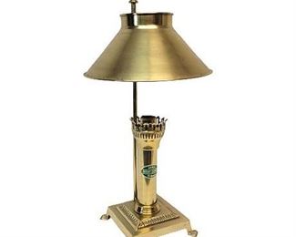 Vintage Brass Orient Express Lamp, Needs Repair