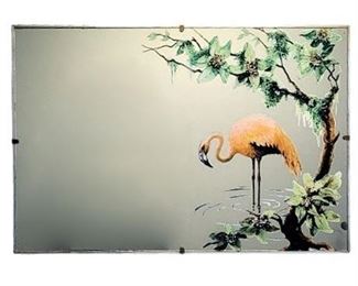Mid-Century Flamingo Mirror