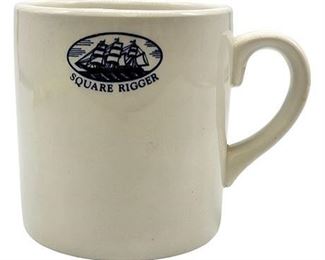 Vintage Lands End Square Rigger Ceramic Coffee Mug