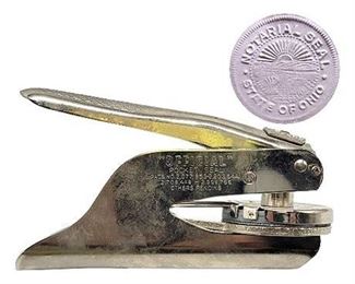 Vintage Official Pocket Seal Notarial Seal State of Ohio