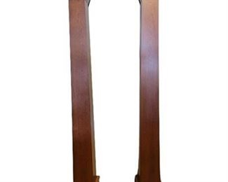 Pair 7.5 Foot Tall Decorative Cherry Wood Columns