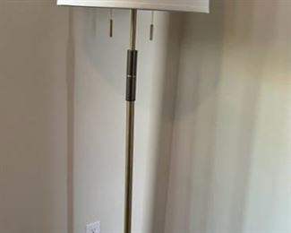 Gold and pewter floor lamp