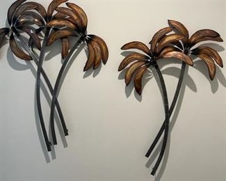 Palm Trees pewter and brass