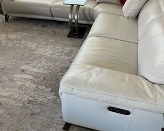 Scandanavian Designs Voss leather reclini ng sectional