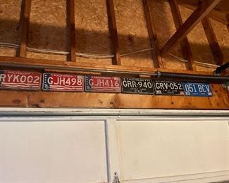 . . . lots of vintage license plates