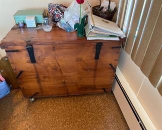 . . . great wood chest -- great coffee table