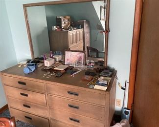 . . . mid-century mirrored dresser