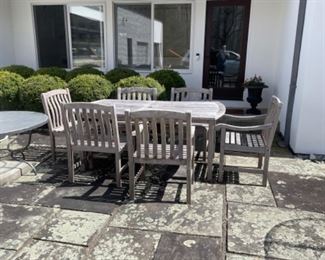 Teak outdoor dining set