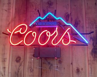 Lighted Coors sign