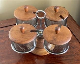 Mid century modern condiment set