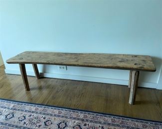 Primitive wood bench
