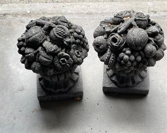 Concrete flower baskets