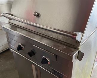 Outdoor grill for natural gas hook up