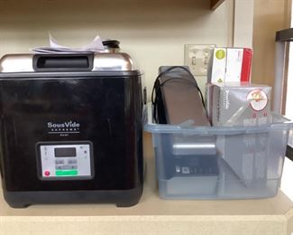 SousVide Supreme sous vide cooker and accessories