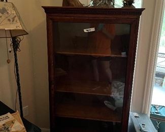 Vintage Bookcase, Cypress Lamp, Vintage Suitcases