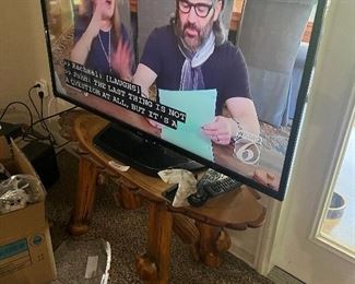 TV and Cypress/Cedar Table