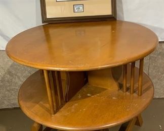 Vintage table and duck stamp