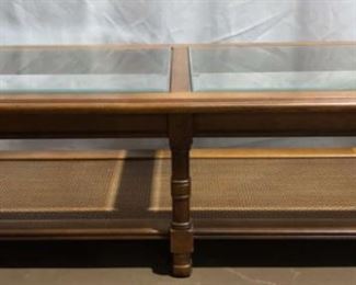 Glass top coffee table