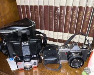 Vintage Camera Polaroid and Minolta 