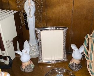 Dove Figurines, Angels, Silverplate Picture Frame Barnes