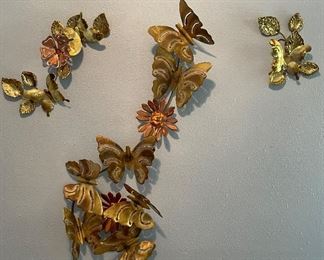 Metal Butterflies Wall Sculptures 