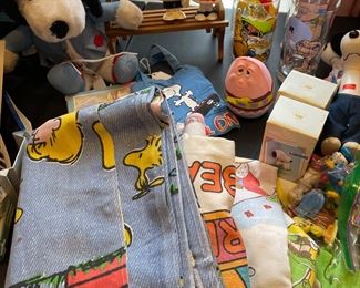 Vintage Peanuts Toys, Dolls, Sheets, Books, Glasses
