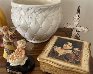 McCoy Large Planter, Jewelry Box,  Crosses