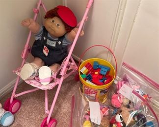 Cabbage Patch Boy Doll & Bags of Vintage Meals Toys