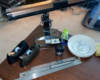 Metal Rulers, Vintage Desk Lamp