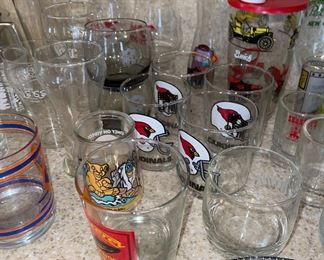 Sports Drink Glasses, Cocktail Shaker,  Vintage Red Lobster Glasses