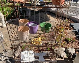 Wire Rack and Planters