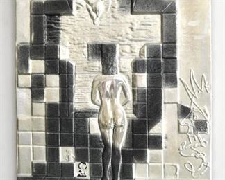 Lincoln in Dalivision - silver relief.  28" x 19" with original box