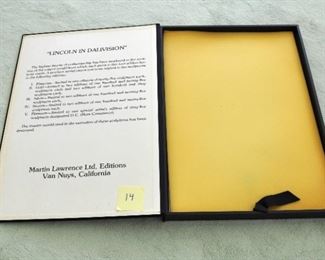 Lincoln in Dalivision - silver relief.  28" x 19" with original box