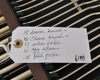 Asprey & Company (Bond Street, London) chest filled with 193 pieces of Antique Sterling cutlery.&nbsp;