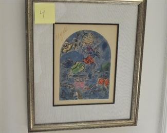 "JERUSALEM WINDOWS" by Marc Chagall.  Signed in pencil.