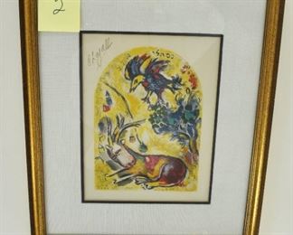 "JERUSALEM WINDOWS" by Marc Chagall.  Signed in pencil.