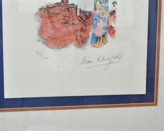 "LA TOUR DE DAVID" by Marc Chagall.  Ltd. edition lithograph number:  92/100