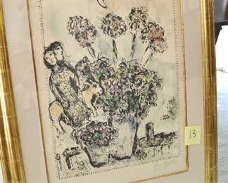 Marc Chagall - Printemps - Spring - Fruhling.  Lithograph on Arches laid paper, edition of 75 copies, copy 4, hand-signed and numbered in pencil #4/75, Catalog raisonné Mourlot 568