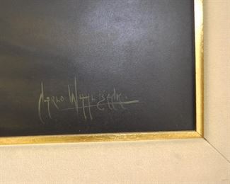 "THE QUILT"  original oil by Carlo Wahlbeck.  35" x 41"