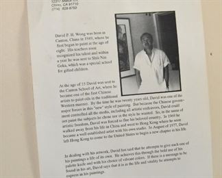 Original artwork by David Wong.   Size:  42" x 53".