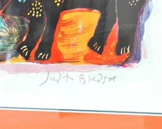 "TROPICAL CATS" LITHO by Judith Bledsoe.  Ltd Edition number:  40/300