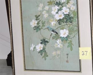 Pair of Original watercolors by Yee.  Size:  28" x 34".