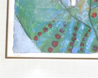 A VENICE MATERNITE OU UNE CHEVRE by Theo Tobiasse.  Serigraph Edition number:  69 of 475.