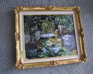 Original artwork by Jennene Song.  Title:  Little Waterfall.