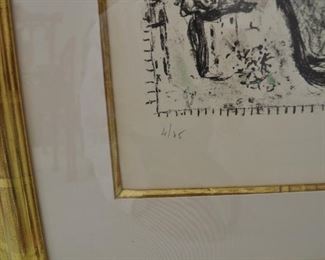 Marc Chagall - Printemps - Spring - Fruhling.  Lithograph on Arches laid paper, edition of 75 copies, copy 4, hand-signed and numbered in pencil #4/75, Catalog raisonné Mourlot 568