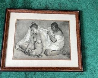 "LA NOVIA" by Francesco Zuniga.  Serigraph Ltd edition number:  53/70     1978