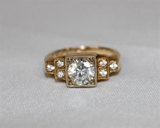 Custom 14k Yellow Gold Diamond Ring